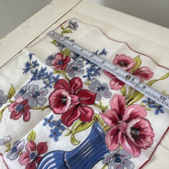 Vintage Hankie Floral Embroidered Lot Of 3 Ladies Handkerchief Victorian Womens - Picture 12 of 13